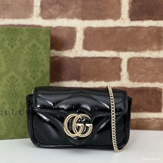 First bag ru belt GG bag-16.5*10*5cm Gucci Marmont 0715